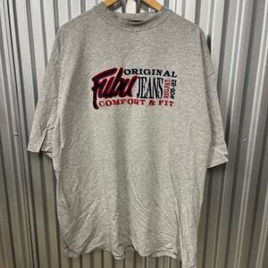 VTG Y2K Fubu Jeans Graphic Gray T Shirt Skate Hip Hop Style SZ XXL
